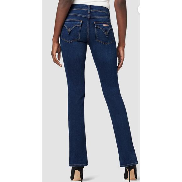 Hudson Beth Baby Boot Jeans Mid Rise Dark Wash Flap Pockets Women’s 28 - Picture 2 of 11